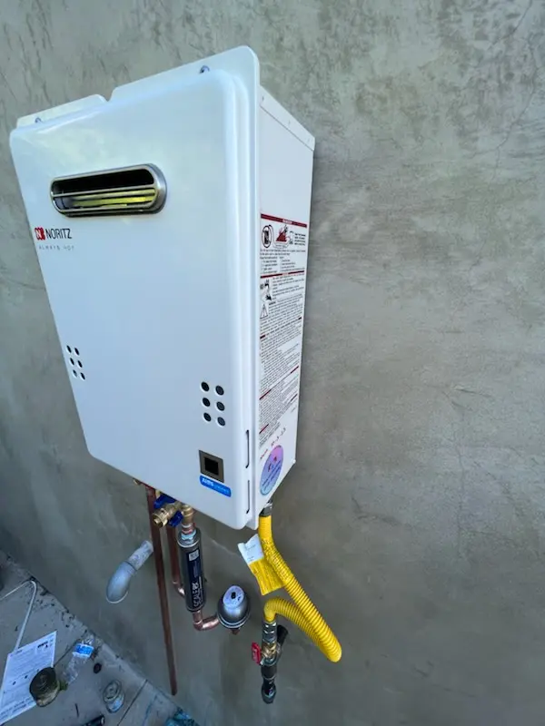 Tankless water heater installation for Woodchase homes